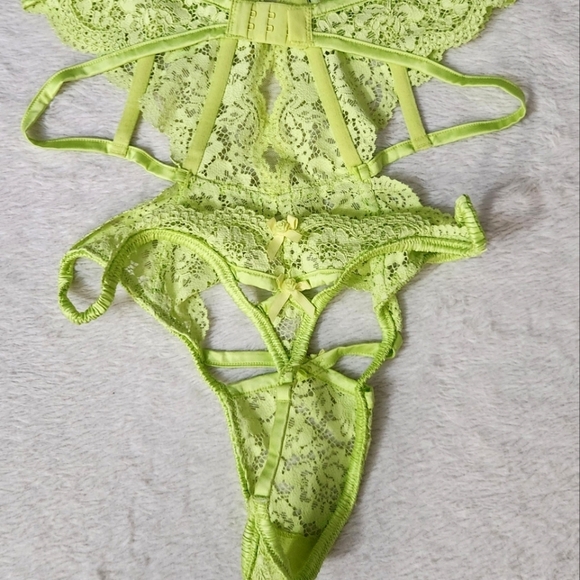 New!For Love and Lemons Creamsicle Lace Teddy underwire Bodysuit - Picture 6 of 12